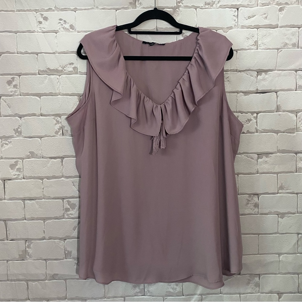 Women's Ruffled Mauve Top
